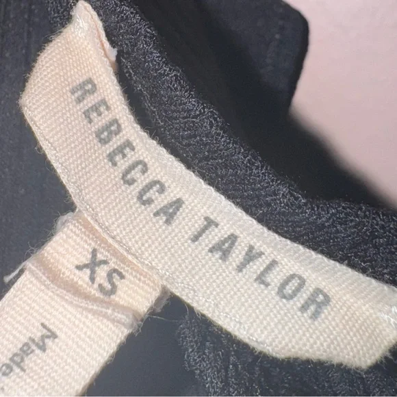 Rebecca Taylor Black One Shoulder Ruffle Jersey Dress Size XS NWOT! - Picture 6 of 10